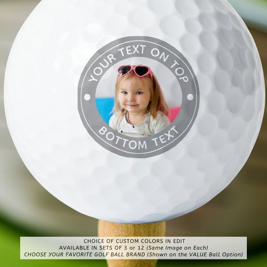 Personalisiertes Foto für benutzerdefinierte Farbe Golfball