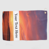 Personalisiertes Foto für benutzerdefinierten Text Golfhandtuch (Horizontal)