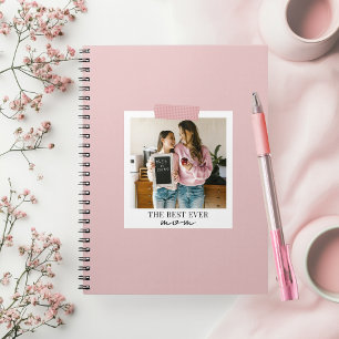 Personalisiertes Foto für die beste Mama Rosa Notizblock
