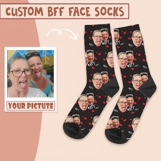 Personalisiertes Foto für die besten Freunde - Sch Socken