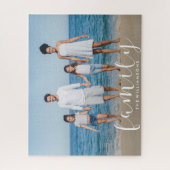 Personalisiertes Foto für die Familie und Name Eig Puzzle (Vertikal)