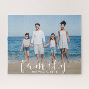 Personalisiertes Foto für die Familie und Name Eig Puzzle