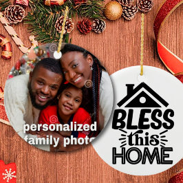 Personalisiertes Foto für die Familie zu Weihnacht Keramik Ornament