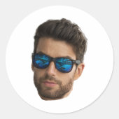 Personalisiertes Foto für die  Oberfläche von Aufk Runder Aufkleber (Vorderseite)