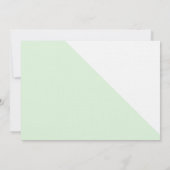 Personalisiertes Foto für die Taufe von Grün-Weiß Einladung (Rückseite)