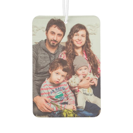 Personalisiertes Foto für Familien bewahren unverg Autolufterfrischer (Rückseite)