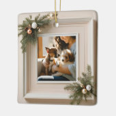 Personalisiertes Foto für Familien und Haustiere Keramikornament (Links)