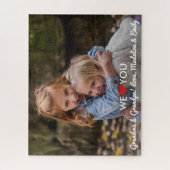 Personalisiertes Foto für Familien Wir Liebe Große Puzzle (Vertikal)