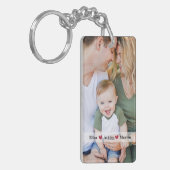 Personalisiertes Foto für Foto, Text und Herz Schlüsselanhänger (Vorderseite links)