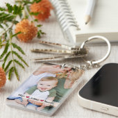 Personalisiertes Foto für Foto, Text und Herz Schlüsselanhänger (Vorderseite rechts)