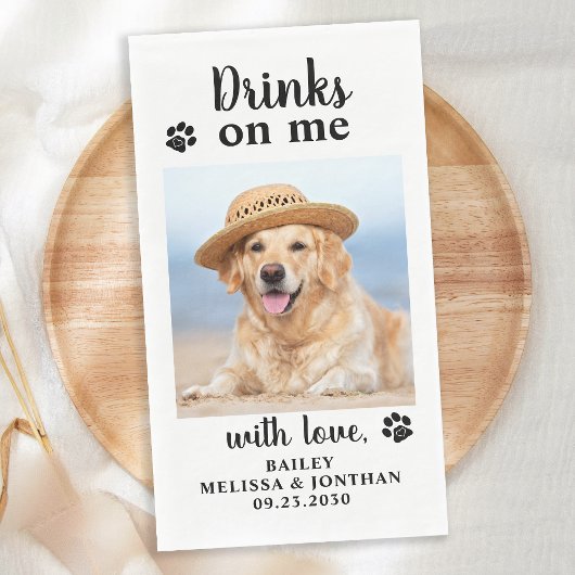 Personalisiertes Foto für Haustiere bei Hunde-Hoch Serviette