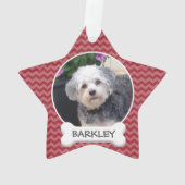 Personalisiertes Foto für Haustiere mit Dog-Knoche Ornament (Rückseite)