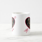Personalisiertes Foto für Haustiere und Name Herzf Kaffeetasse (Mittel)