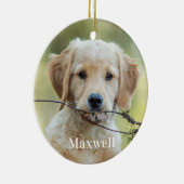 Personalisiertes Foto für Haustiere Weihnachten Keramik Ornament (Rechts)