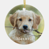 Personalisiertes Foto für Haustiere Weihnachten Keramik Ornament (Vorne)