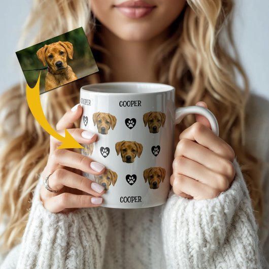 Personalisiertes Foto für Hunde Kaffeetasse