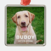 Personalisiertes Foto für Hunde-Memorial Ornament Aus Metall (Vorne)