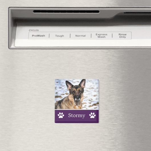 Personalisiertes Foto für Lila Haustiere Magnet (In Situ (Geschirrspüler))