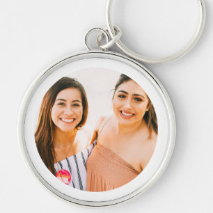 Personalisiertes Foto für moderne Freunde Schlüsselanhänger
