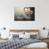 Personalisiertes Foto für moderne Skriptnamen Leinwanddruck (Insitu (Schlafzimmer))