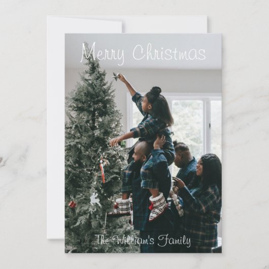 Personalisiertes Foto für moderne Weihnachtsfamili (Vorderseite)
