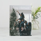 Personalisiertes Foto für moderne Weihnachtsfamili (Stehend Vorderseite)