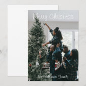 Personalisiertes Foto für moderne Weihnachtsfamili (Vorne/Hinten)