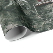 Personalisiertes Foto für moderne Weihnachtsfamili Geschenkpapier (Rolleneckpunkt)