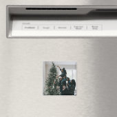 Personalisiertes Foto für moderne Weihnachtsfamili Magnet (In Situ (Geschirrspüler))