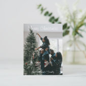 Personalisiertes Foto für moderne Weihnachtsfamili Postkarte (Stehend Vorderseite)