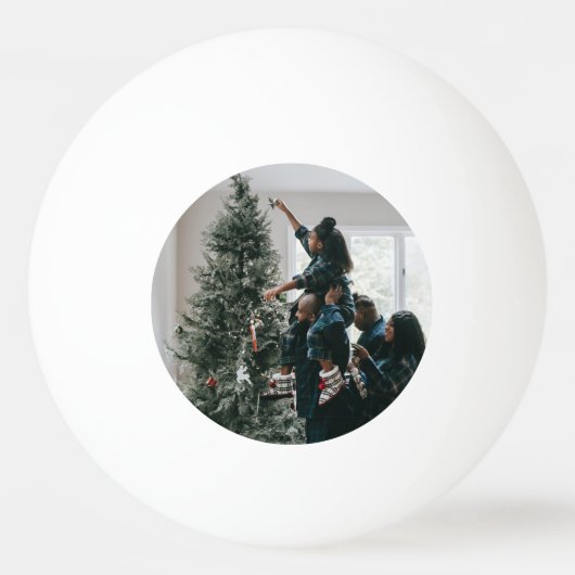 Personalisiertes Foto für moderne Weihnachtsfamili Tischtennisball (Vorderseite)