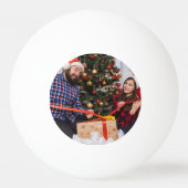 Personalisiertes Foto für moderne Weihnachtsfamili Tischtennisball (Rückseite)