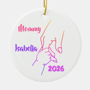 Personalisiertes Foto für Mutter und Kind Keramik Ornament