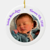 Personalisiertes Foto für Mutter und Kind Keramik Ornament (Hinten)