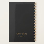 Personalisiertes Foto für Schwarz und Gold-Script Planer (Rückseite)