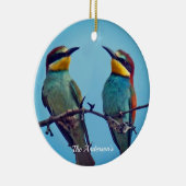 Personalisiertes Foto für Vögel in benutzerdefinie Keramik Ornament (Rechts)