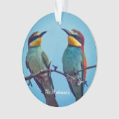 Personalisiertes Foto für Vögel in benutzerdefinie Ornament (Vorderseite)