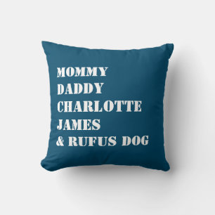 Personalisiertes Foto für Vorlagenfamilie Kissen