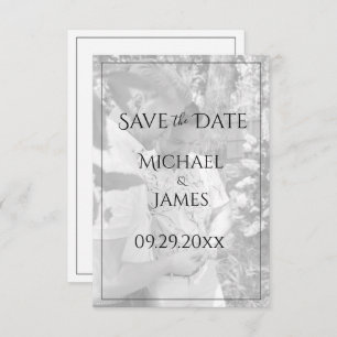 Personalisiertes Foto Gay Couple Save the Date