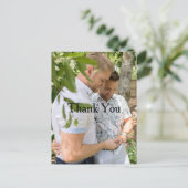 Personalisiertes Foto Gay Wedding Danke Postcard Postkarte (Stehend Vorderseite)