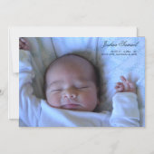 Personalisiertes Foto Geburtsankündigung für Junge Magneteinladung (Vorderseite)