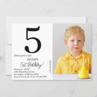 Personalisiertes Foto Geburtstag Kindermädchen Par Einladung