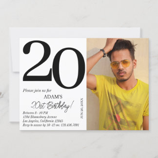 Personalisiertes Foto Geburtstag Kindermädchen Par Einladung