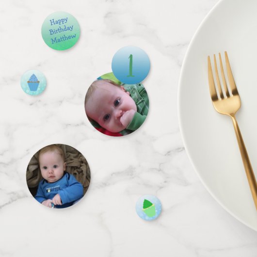 Personalisiertes Foto & Geburtstagsfest Confetti Konfetti (Gruppe)