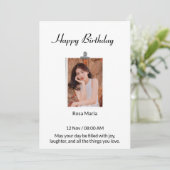Personalisiertes Foto Geburtstagskarte Feiertagskarte (Stehend Vorderseite)