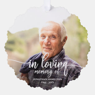 Personalisiertes Foto-Gedenkstück in Liebevoller E Ornament Karte
