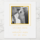 Personalisiertes Foto Gelbweinetikett Weinetikett (Einzelnes Label)