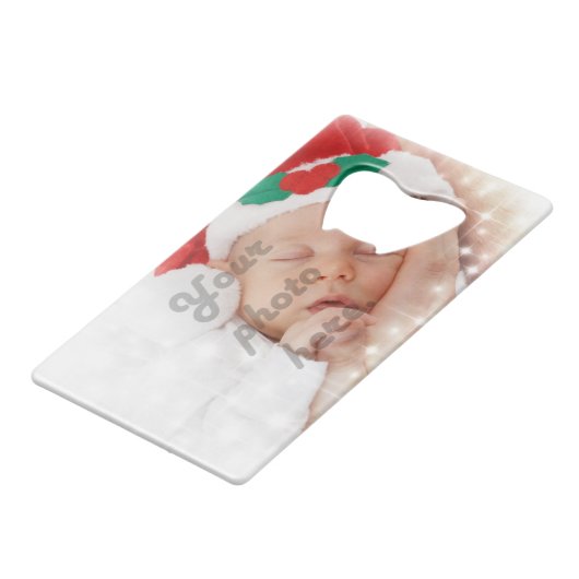 Personalisiertes Foto Geldkarten Flaschenöffner (Vorderseite Schrägansicht)