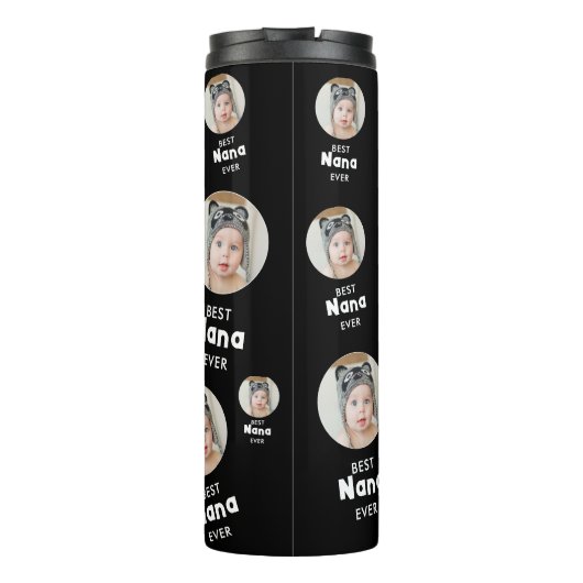 Personalisiertes Foto-Geschenk für Großmutter Thermosbecher (Rückseite)