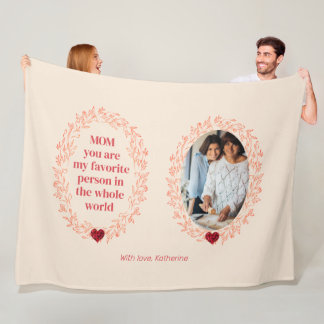 Personalisiertes Foto Geschenk Muttertag Fleecedecke